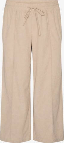 Loosefit Pantaloni 'FLELISA' di Zizzi in beige: frontale