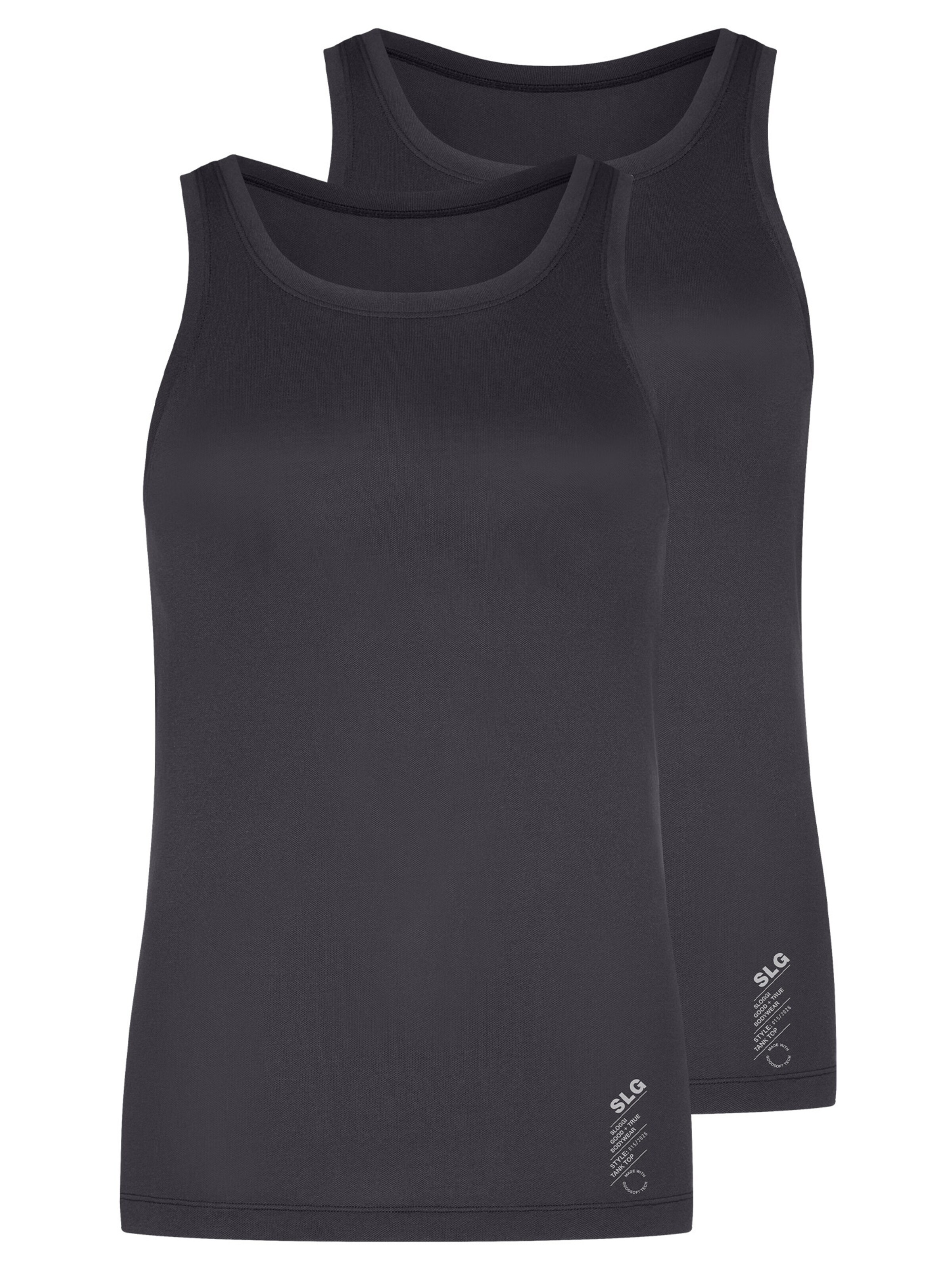 SLOGGI Undershirt 'SLG Base Soft' in Black: front