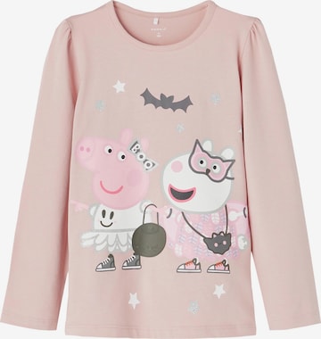 NAME IT Shirt 'Peppa Pig Oliana' in Pink: predná strana