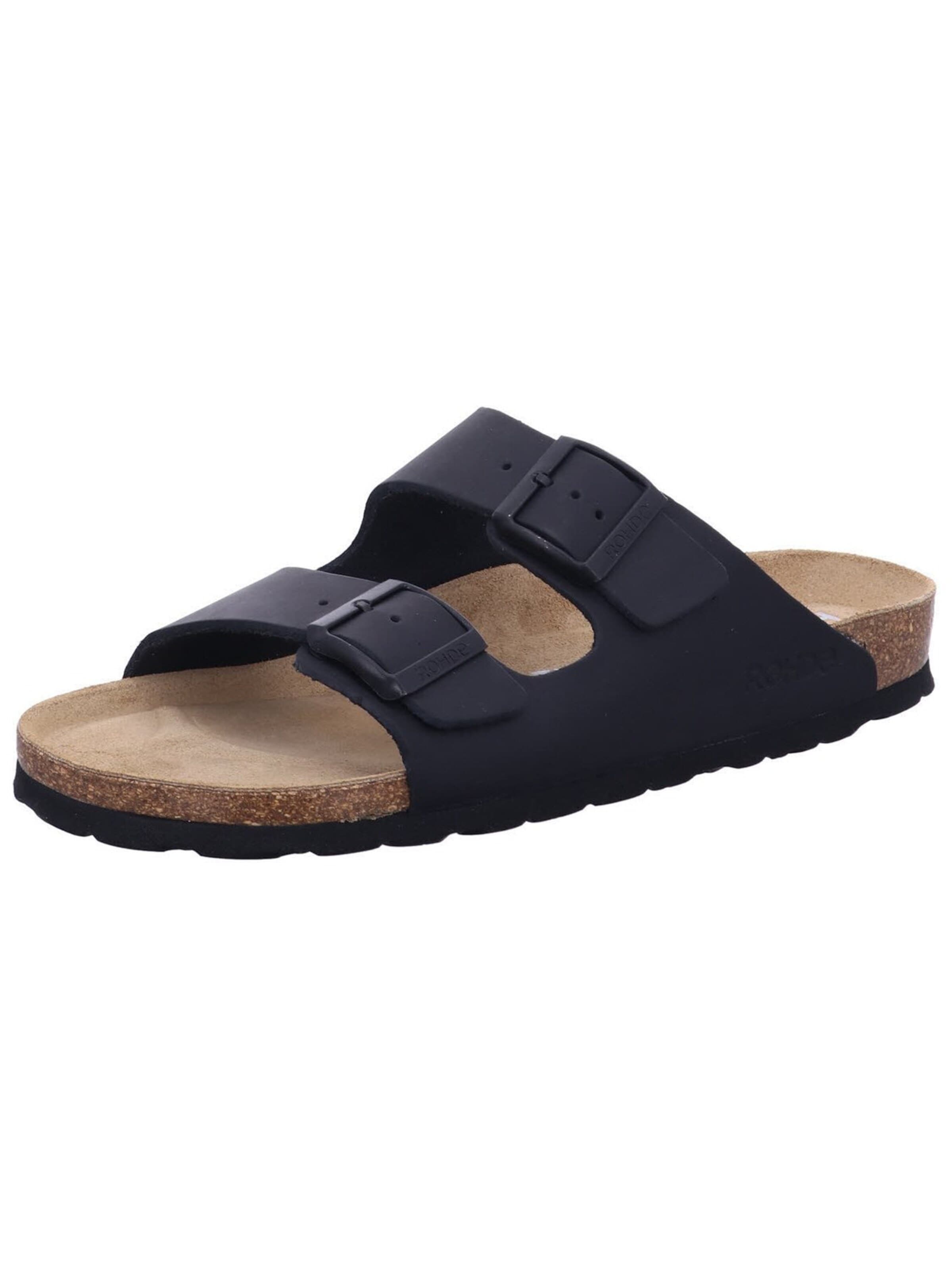 ROHDE - Zapatos abiertos 'Pantolette Herren 5925/90 90 Kunststoff (Synthetik) in schwarz' en negro: frente