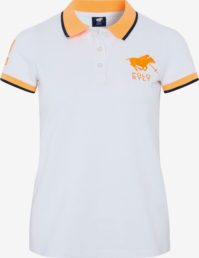 Polo Sylt Poloshirt in dunkelgelb / orange / schwarz / weiß, Produktansicht