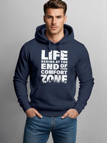 Neverless Sweatshirt 'life begins' in Blue