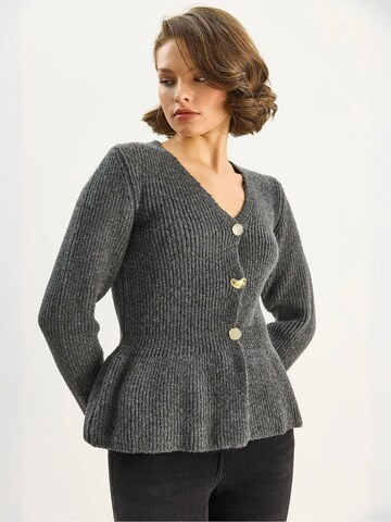 Bianco Lucci Strickjacke in Grau