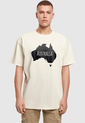 Merchcode Shirt 'Australia' in Beige: voorkant
