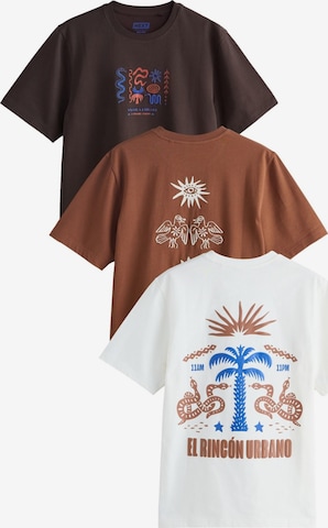 T-Shirt Next en marron : devant