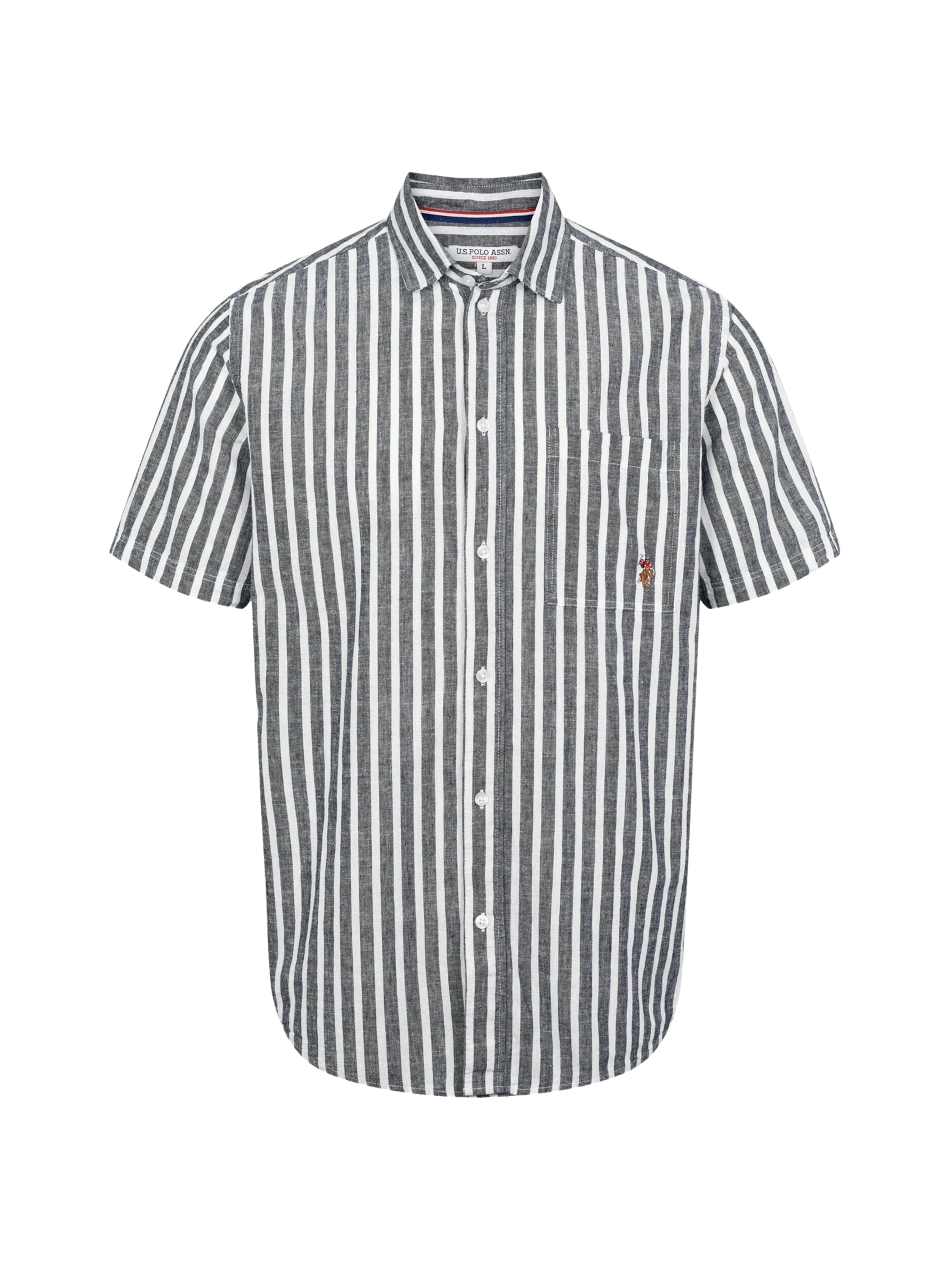 U.S. POLO ASSN. Button Up Shirt 'UMMarli' in Sapphire / Brown / Red / White, Item view