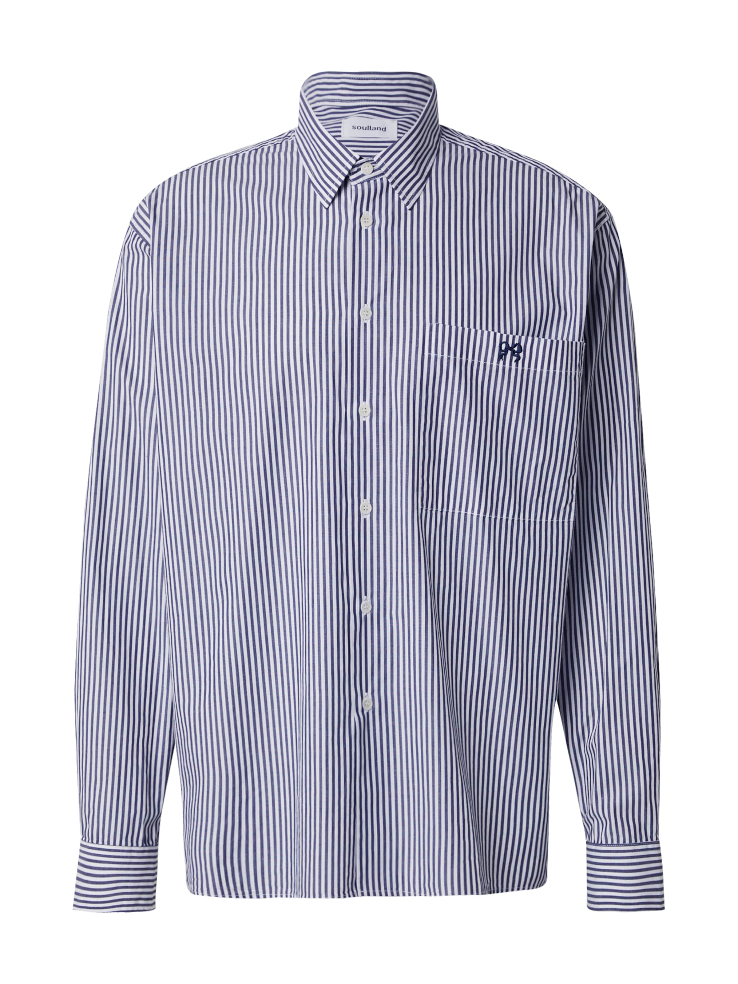 Soulland Regular fit Πουκάμισο 'Vit' σε μπλε: μπροστά