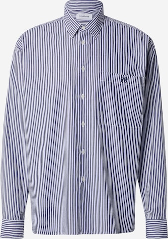 Coupe regular Chemise 'Vit' Soulland en bleu : devant