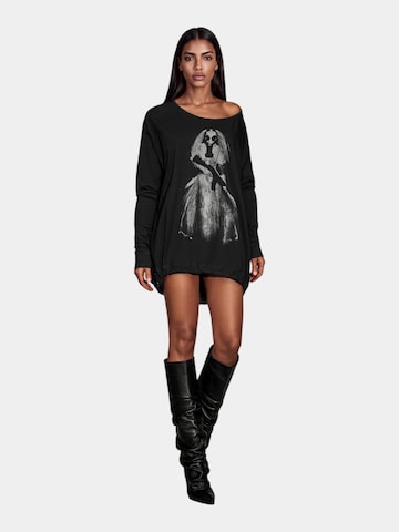 Maglietta 'Bride T-shirt NO - T27886' di Made By Society in nero: frontale
