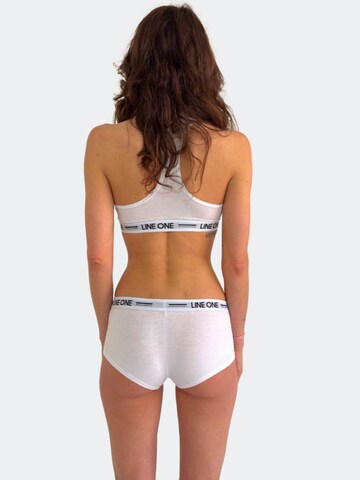 Line One Sportsunderbukser 'Line One Damen Minishorts aus Bio-Baumwolle' i hvid