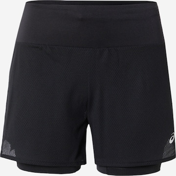 Regular Pantalon de sport ASICS en noir : devant