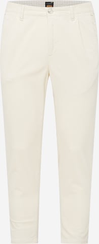 BOSS Orange Pleat-Front Pants 'Shyne' in White: front