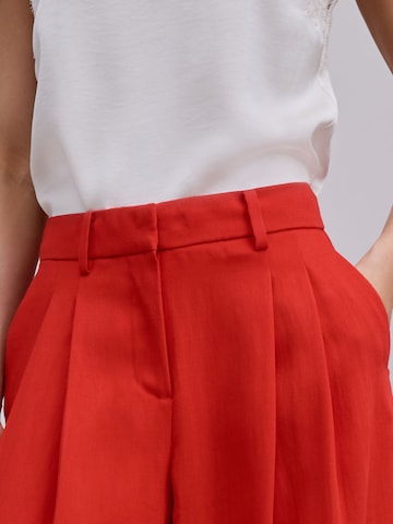 Next Wide leg Pleat-front trousers in Red