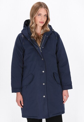 Parka mi-saison DreiMaster Klassik en bleu : devant