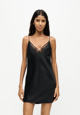 melns Calvin Klein Underwear Apakškleita 'CHEMISE': no priekšpuses