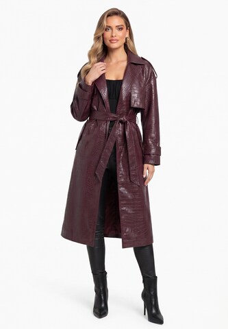 Manteau mi-saison faina en rouge