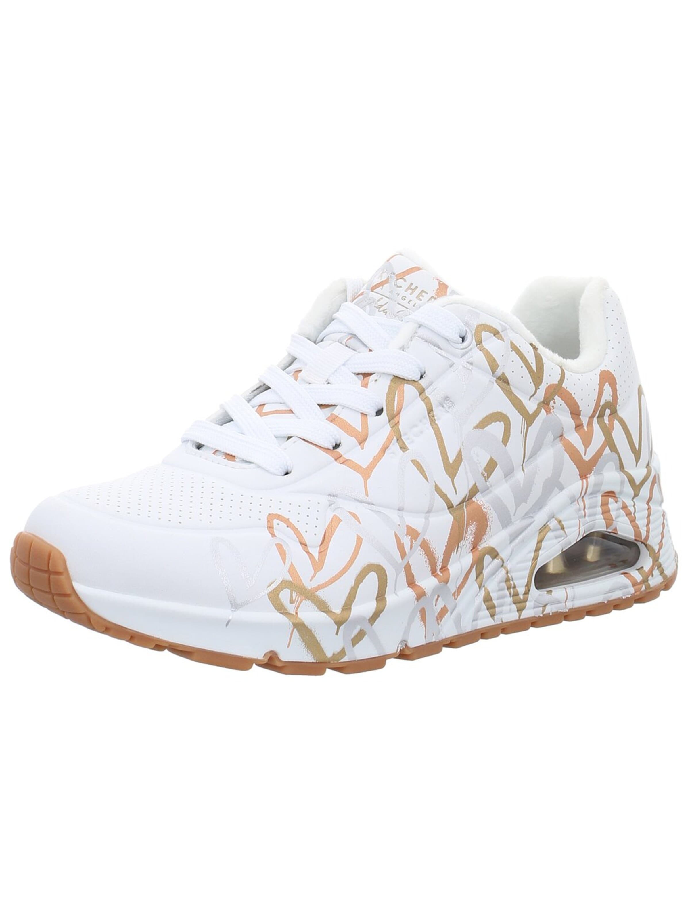 SKECHERS Sneakers laag 'Sneaker Damen 155523 WTGD Kunststoff (Synthetik) in weiß' in Wit: voorkant