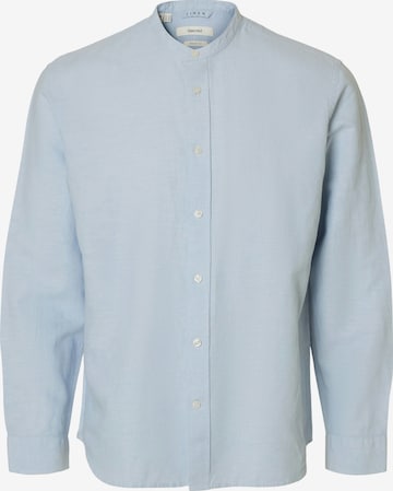SELECTED Hemd 'SLHClay' in Blau: Vorderseite