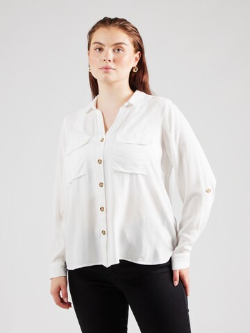 Vero Moda Curve Blouse 'Bumpy' in White: front