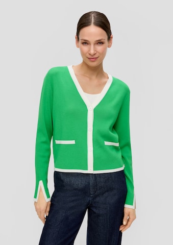 Cardigan s.Oliver BLACK LABEL en vert : devant