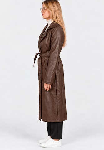 Manteau mi-saison Elara en marron