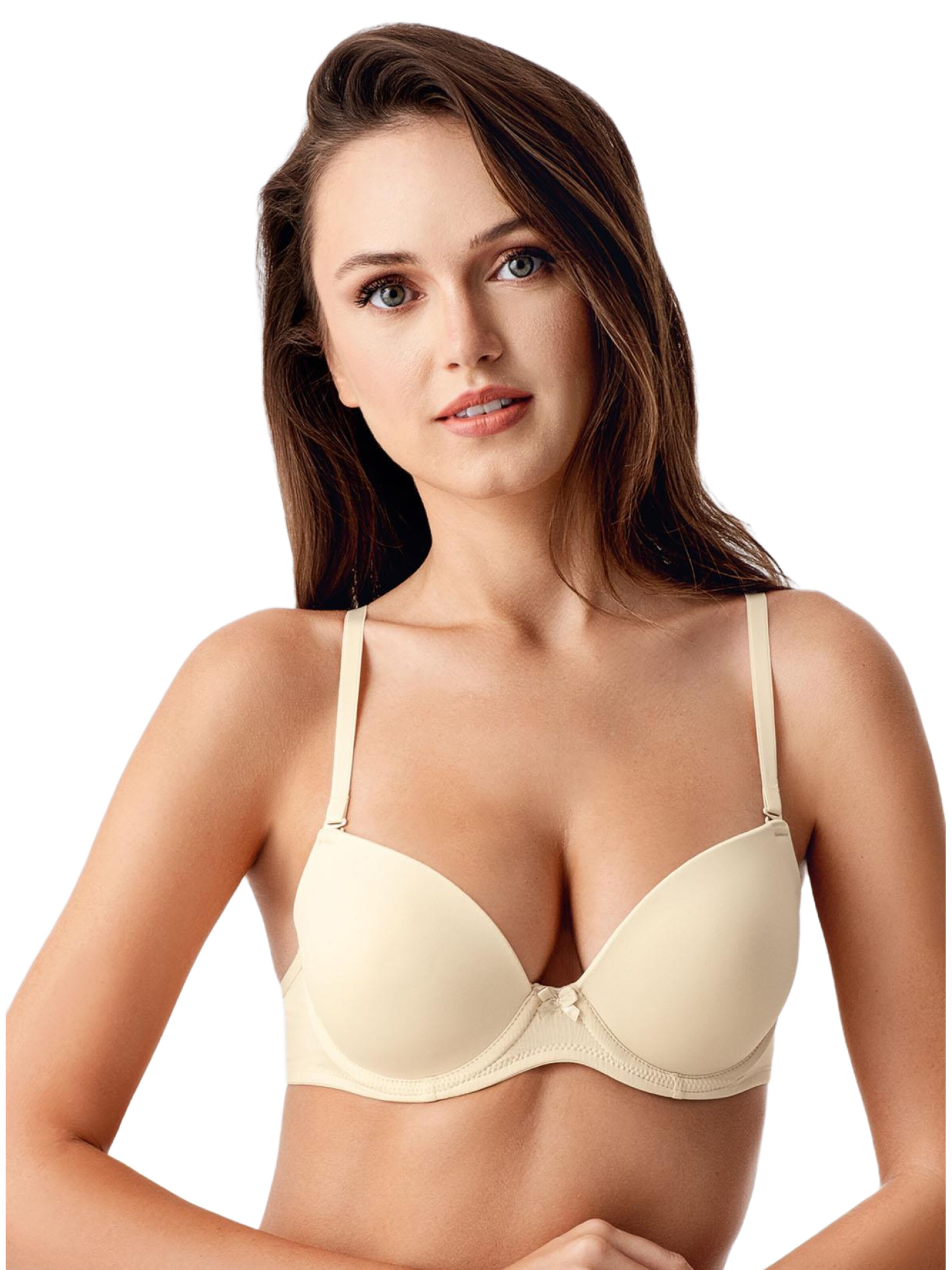 C&City Push-up Bra in Beige: front