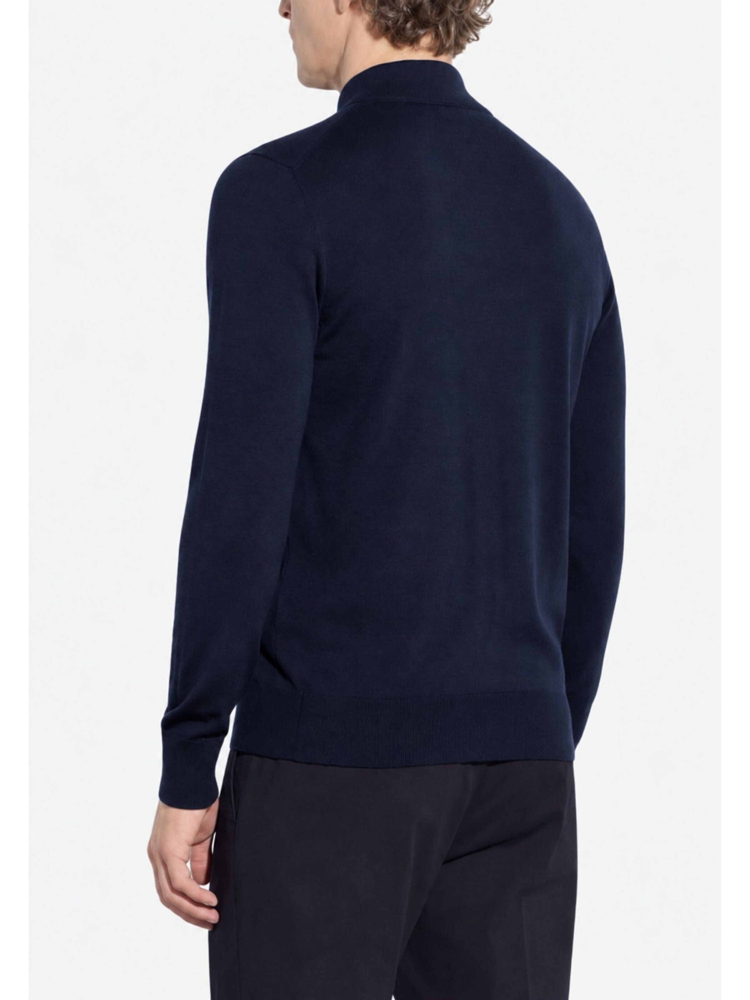 Paolo Pecora Milano T-shirt 'Men's Polo Shirt in Extrafine Merino Wool' i blå