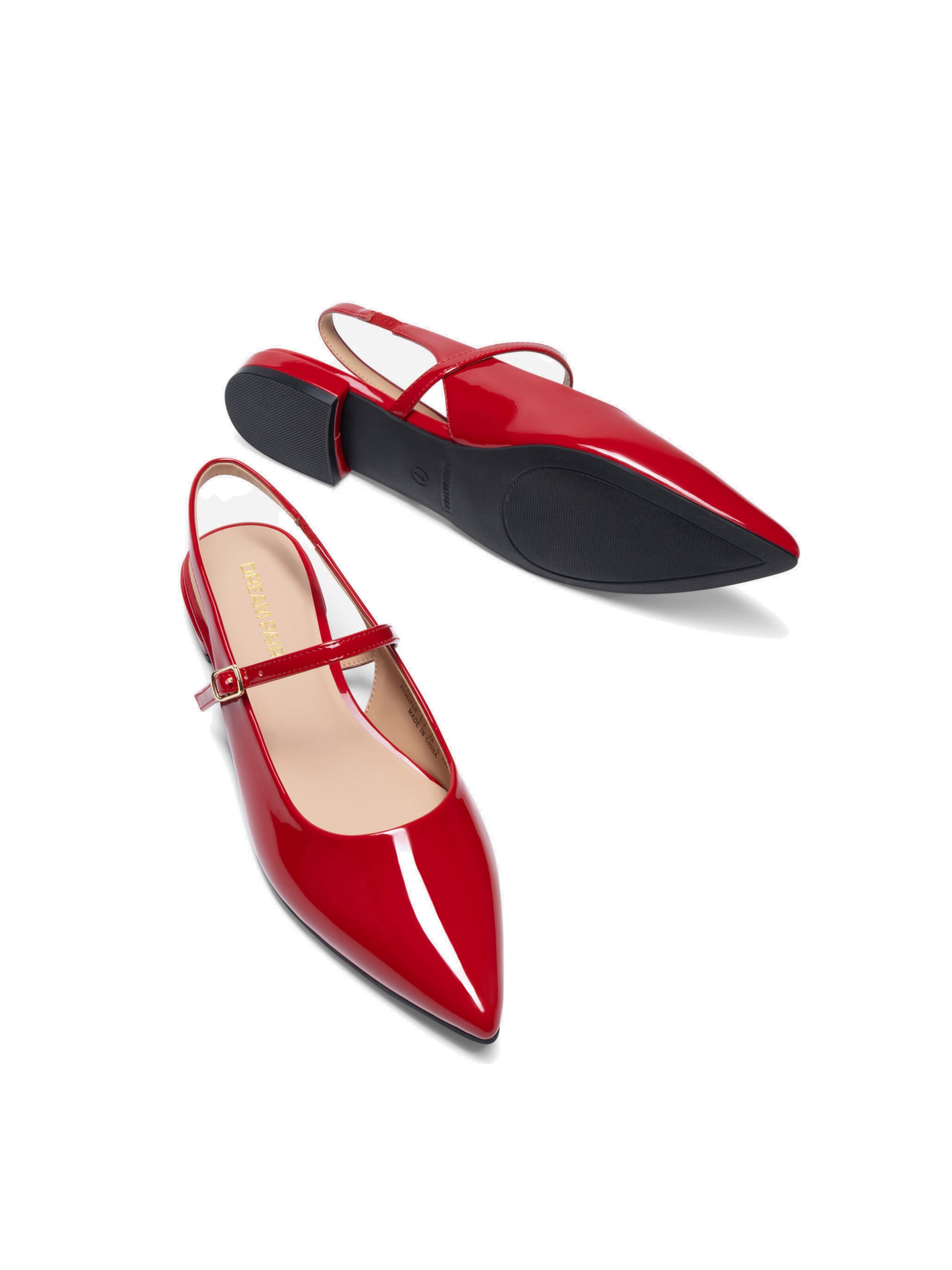 Dream Pairs Ballet Flats in Red