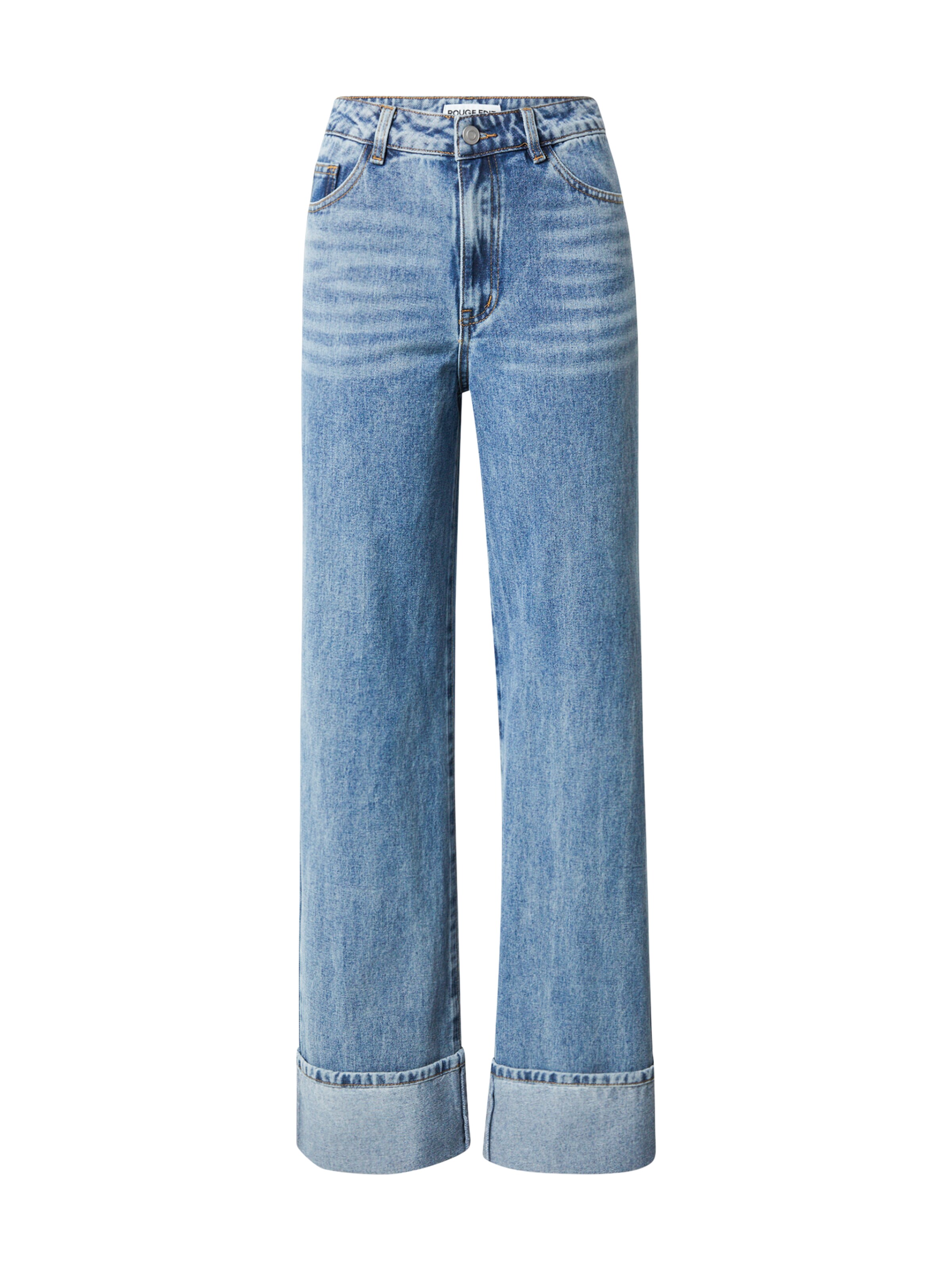 VILA ROUGE EDIT Široký strih Džínsy 'ROUJOLIE' - Modrá: predná strana