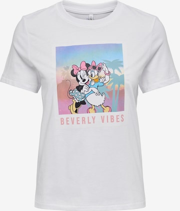 ONLY T-shirt 'DISNEY' i vit: framsida