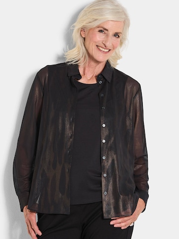 Goldner Bluse in Schwarz: Vorderseite