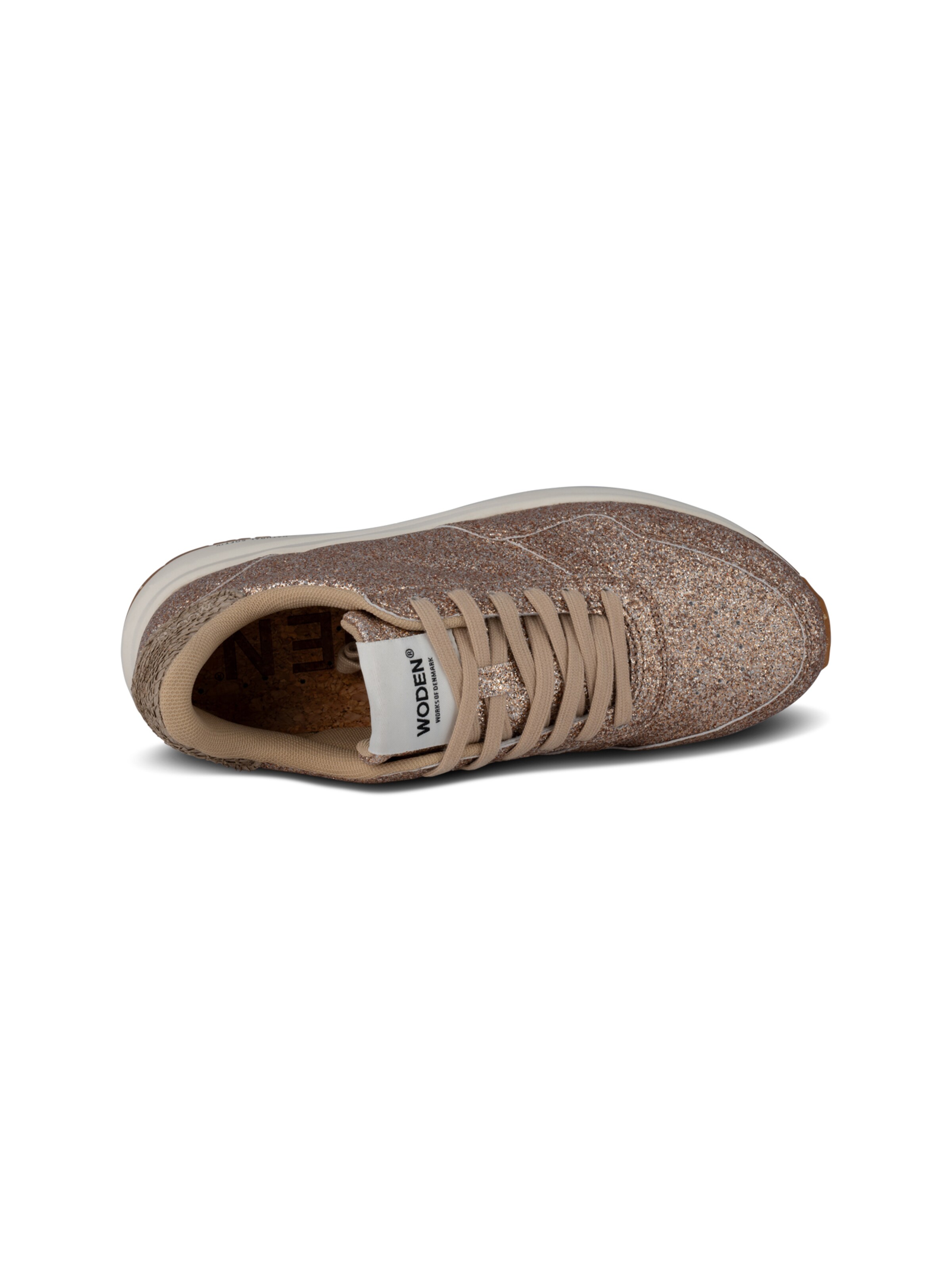 WODEN Platform trainers 'Nicoline Glitter' in Bronze