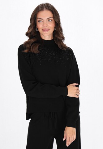 Pull-over usha BLACK LABEL en noir : devant