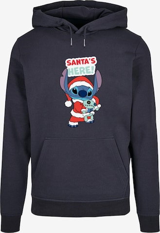 ABSOLUTE CULT Sweatshirt 'Lilo And Stitch - Santa Is Here' in Blauw: voorkant