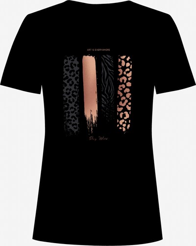 ONLY T-shirt 'KITA' i roséguld / grafit / svart, Produktvy