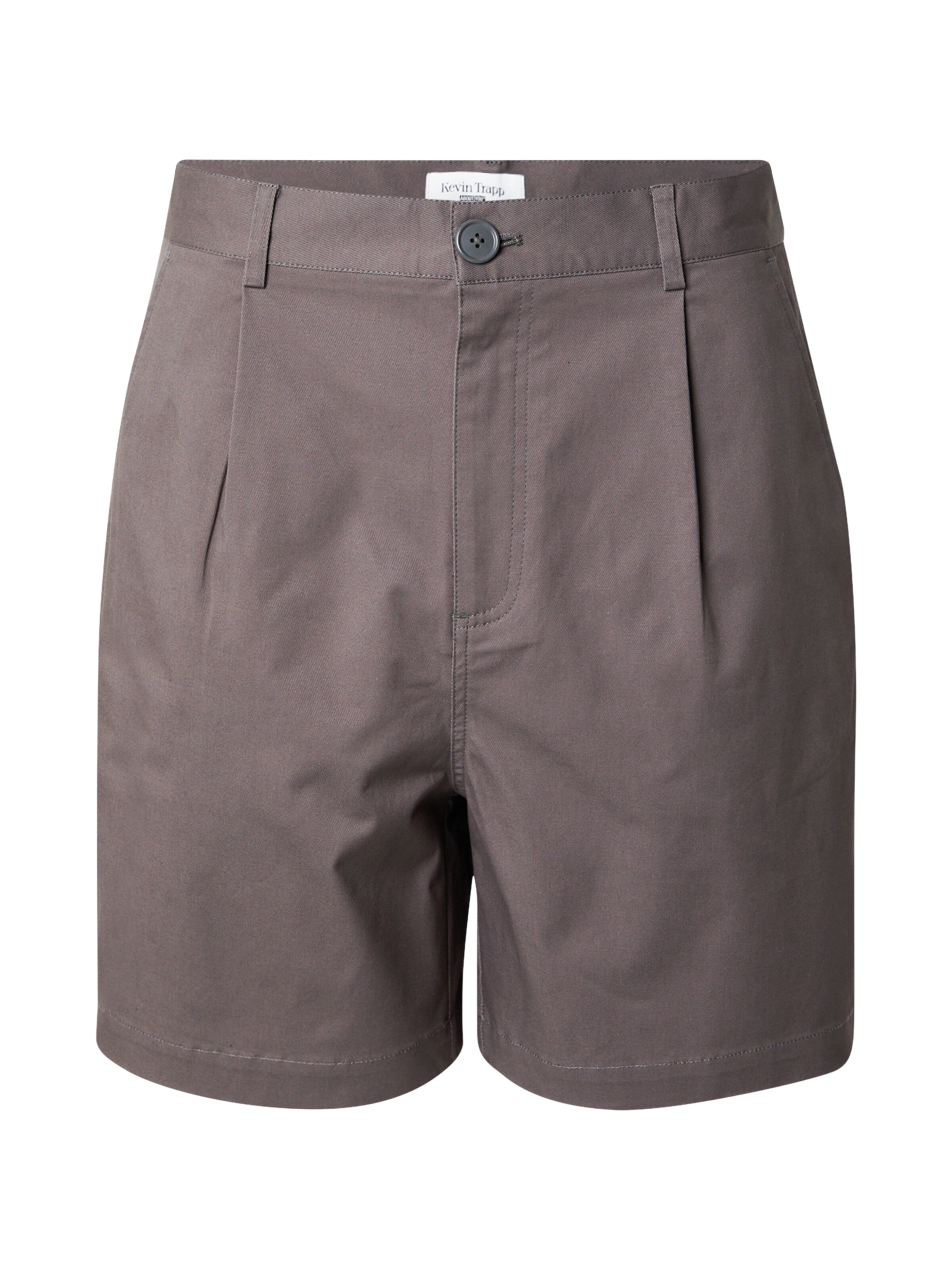 TRAPP Normální Kalhoty se sklady v pase – šedá: přední strana