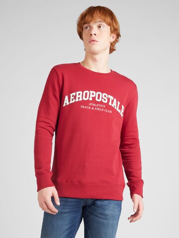 AÉROPOSTALE - Sweatshirt 'TRACK & FIELD' em vermelho: frente