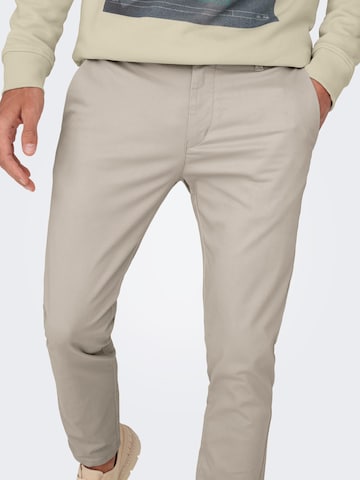 Only & Sons Regularen Chino hlače 'Mark' | siva barva
