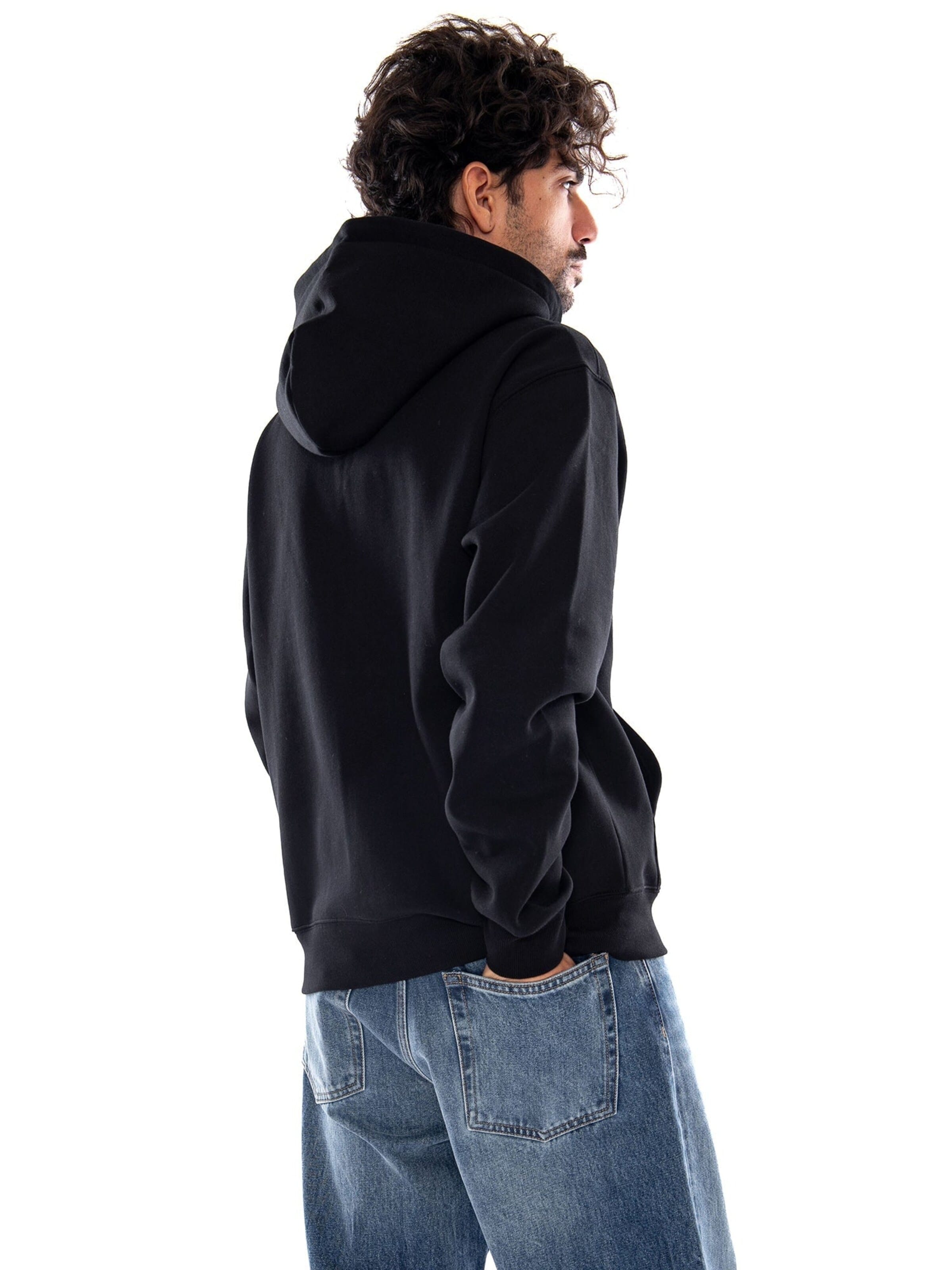 Carhartt WIP Sweatjakke 'Hooded Mack Jacket Black / Wax' i sort