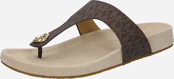 MICHAEL Michael Kors Flip-Flops 'LUCINDA' i brun: forside