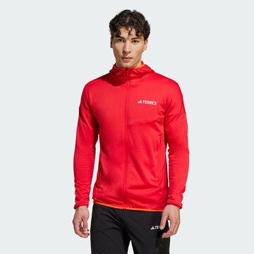 Veste en polaire fonctionnelle 'Terrex Xperior' ADIDAS TERREX en rouge : devant