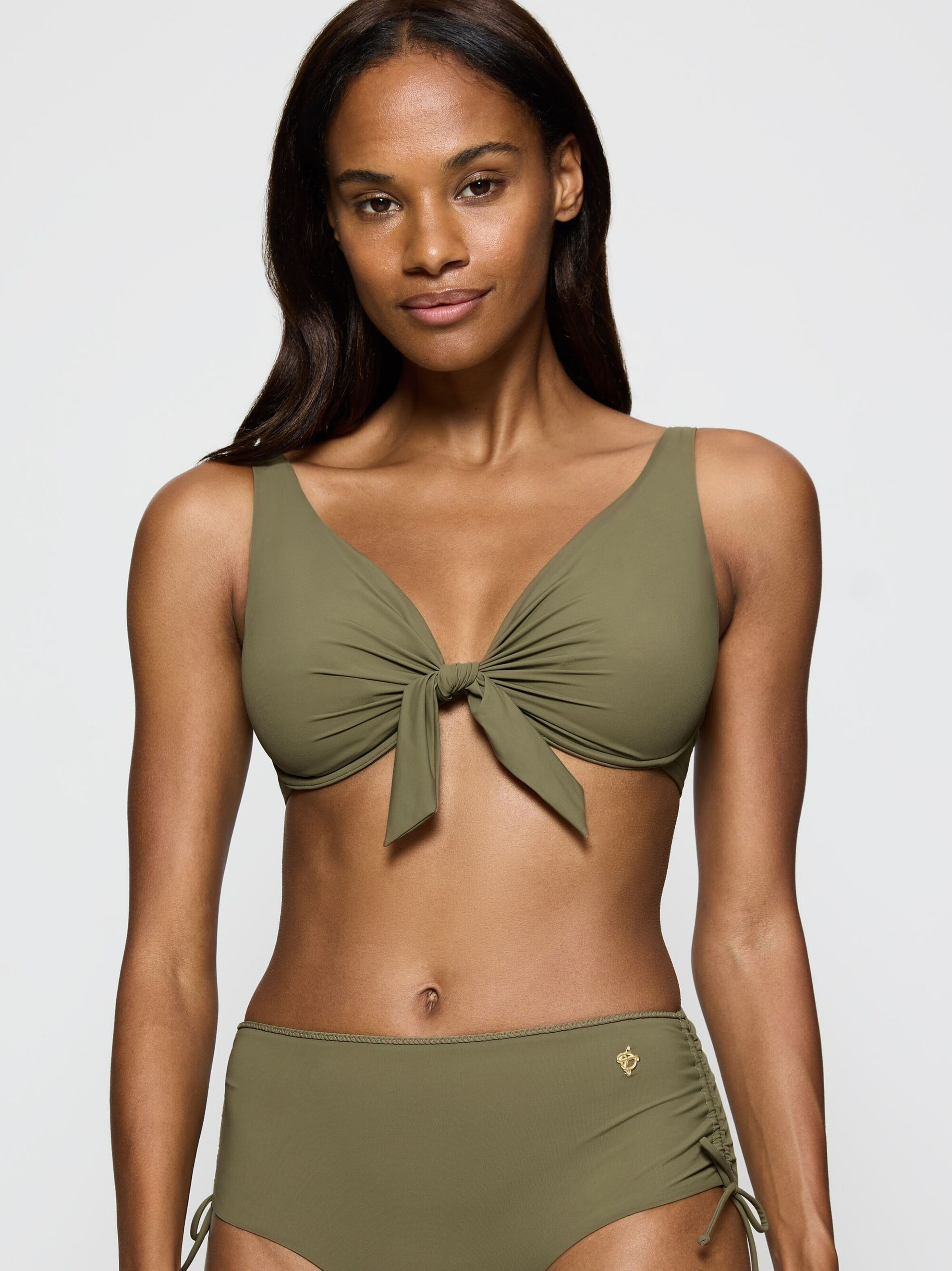 TRIUMPH Triangle Bikini Top ' Summer Twist ' in Green: front