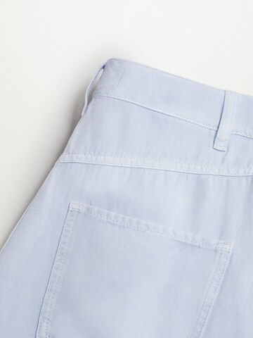 MANGO Wide Leg Hose 'Sky' in Blau