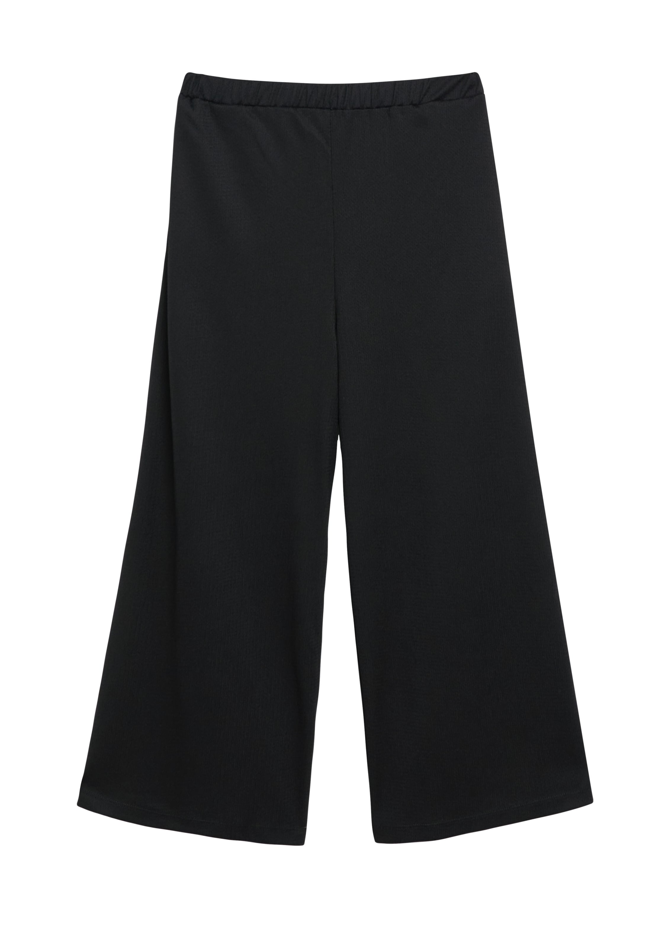 s.Oliver Wide Leg Hose in Schwarz: Vorderseite