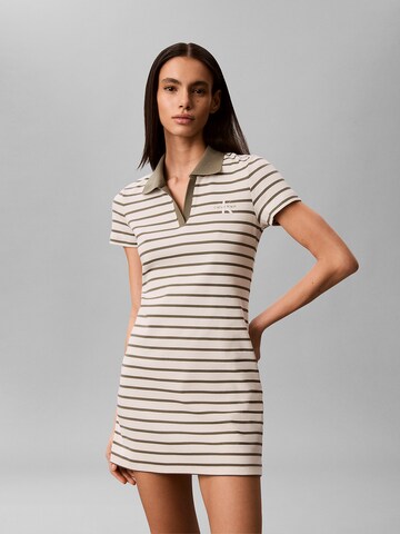 Calvin Klein Jeans Kleid in Beige: Vorderseite