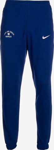 NIKE Tapered Workout Pants 'FC Barcelona' in Blue: front