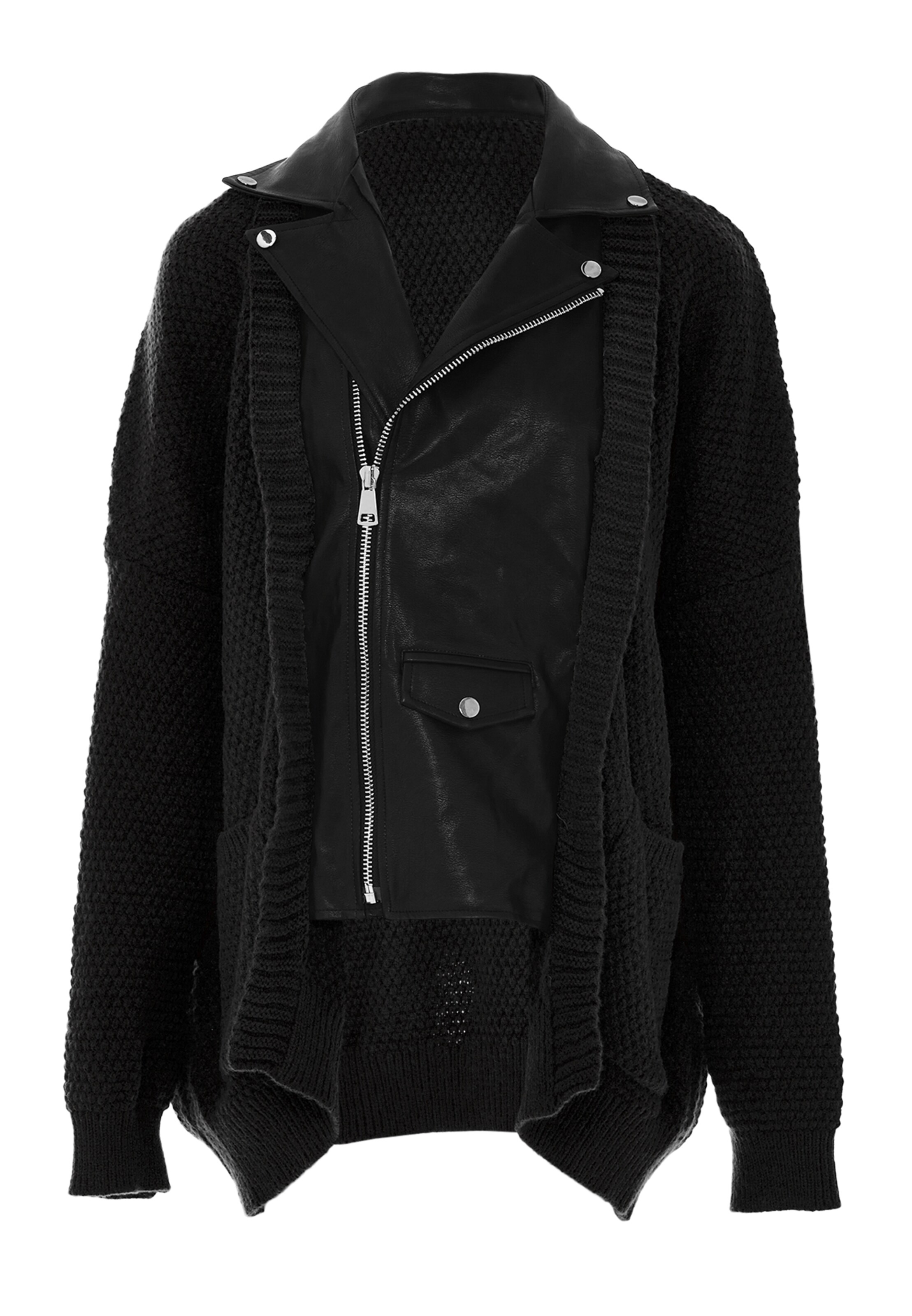 NAEMI Strickjacke in Schwarz: Vorderseite