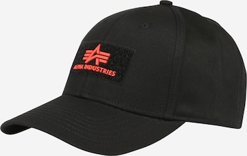 Casquette ALPHA INDUSTRIES en noir : devant