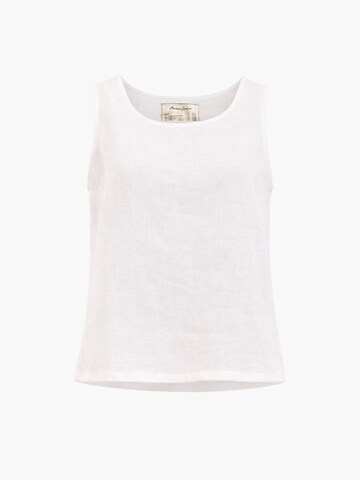 AmourLinen Top 'Colette' in Wit: voorkant