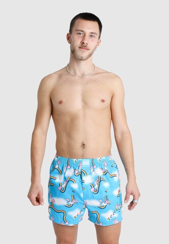 Lousy Livin Boxer shorts 'Sky Gym & Dolphin' in Blue: front